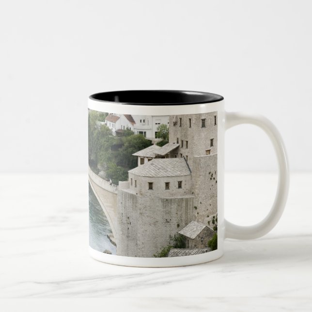 Bosnia-Hercegovina - Mostar. The Old Bridge Two-Tone Coffee Mug (Right)