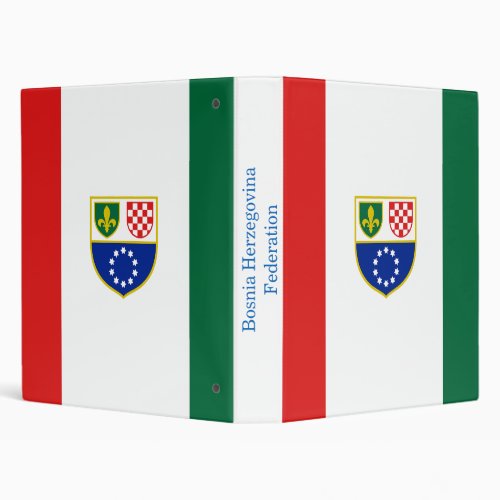 Bosnia Herzegovina Federation Flag 3 Ring Binder