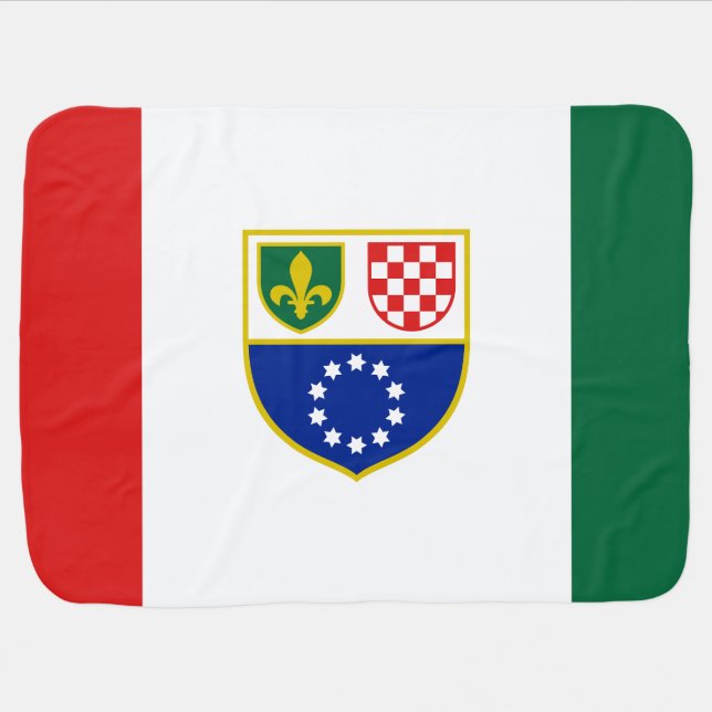 Bosnia Herzegovina Federation Flag Baby Blanket (Horizontal)