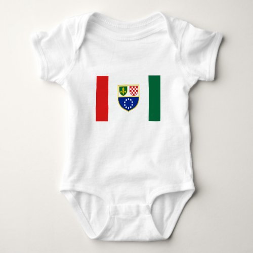 Bosnia Herzegovina Federation Flag Baby Bodysuit