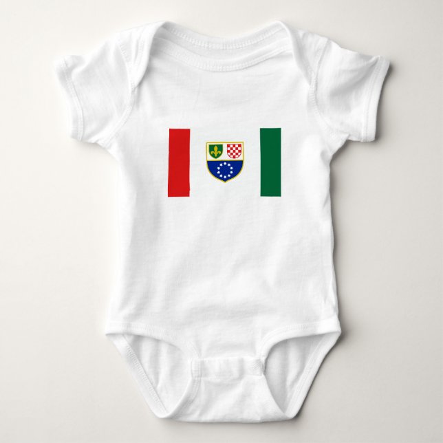 Bosnia Herzegovina Federation Flag Baby Bodysuit (Front)