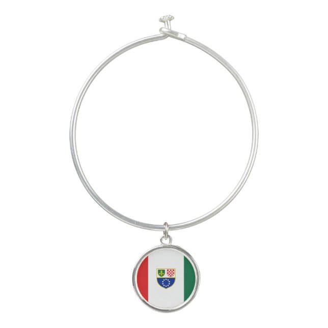 Bosnia Herzegovina Federation Flag Bangle Bracelet (Front)
