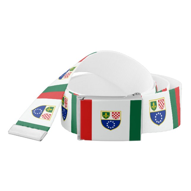 Bosnia Herzegovina Federation Flag Belt (Snake)