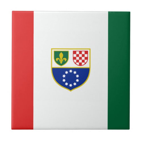 Bosnia Herzegovina Federation Flag Ceramic Tile