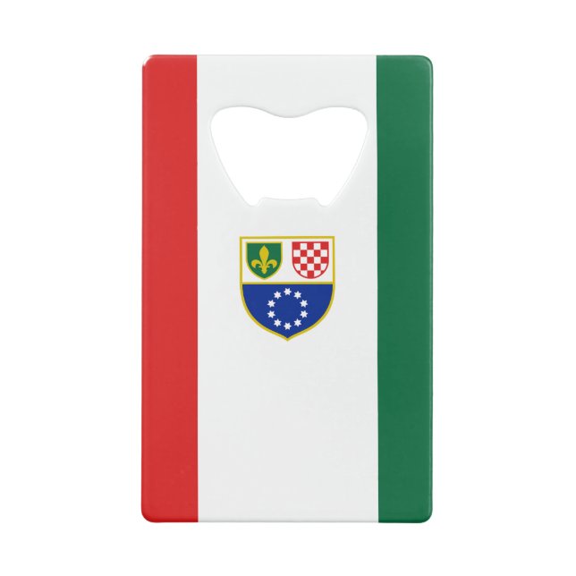 Bosnia Herzegovina Federation Flag Credit Card Bottle Opener (Back)