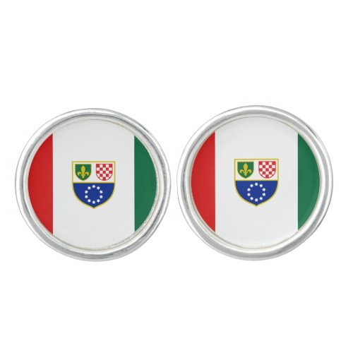 Bosnia Herzegovina Federation Flag Cufflinks