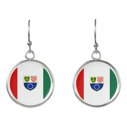 Bosnia Herzegovina Federation Flag Earrings