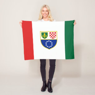 Bosnia Herzegovina Federation Flag Fleece Blanket