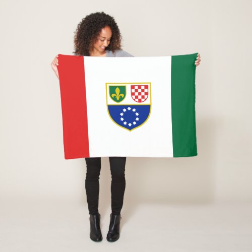 Bosnia Herzegovina Federation Flag Fleece Blanket