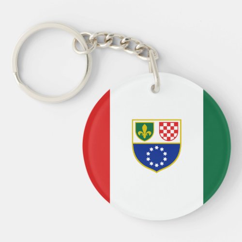 Bosnia Herzegovina Federation Flag Keychain