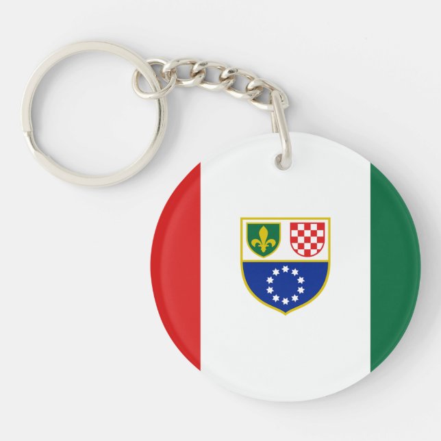 Bosnia Herzegovina Federation Flag Keychain (Front)
