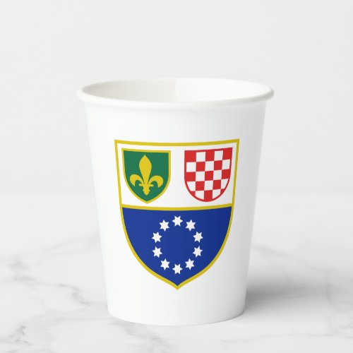 Bosnia Herzegovina Federation Flag Paper Cups