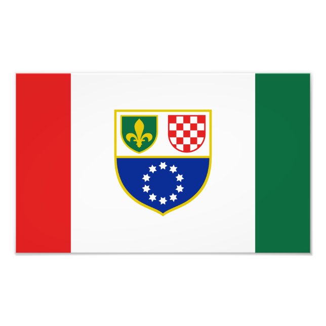 Bosnia Herzegovina Federation Flag Photo Print (Front)