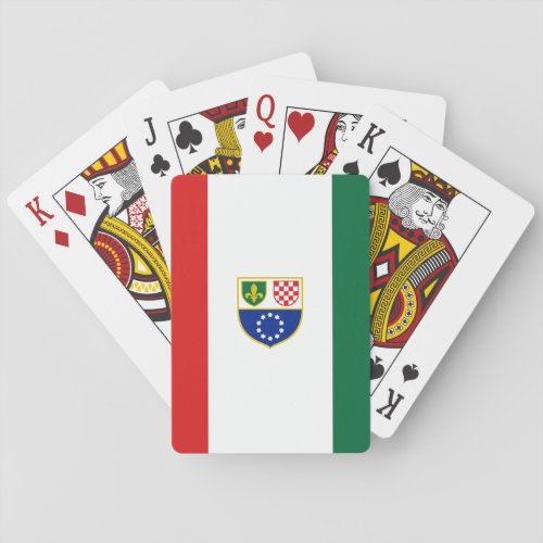 Bosnia Herzegovina Federation Flag Poker Cards