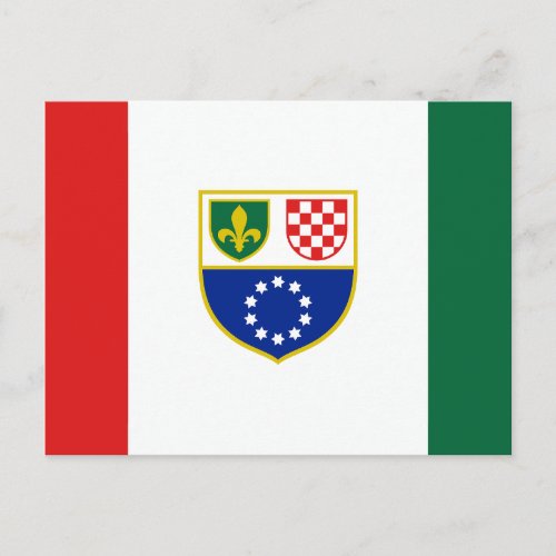 Bosnia Herzegovina Federation Flag Postcard