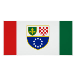 Bosnia Herzegovina Federation Flag Poster