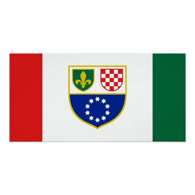 Bosnia Herzegovina Federation Flag Poster (Front)