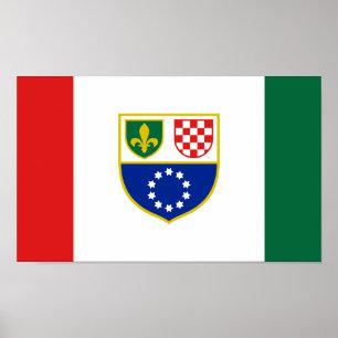 Bosnia Herzegovina Federation Flag Poster