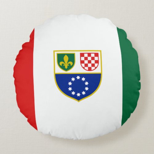 Bosnia Herzegovina Federation Flag Round Pillow