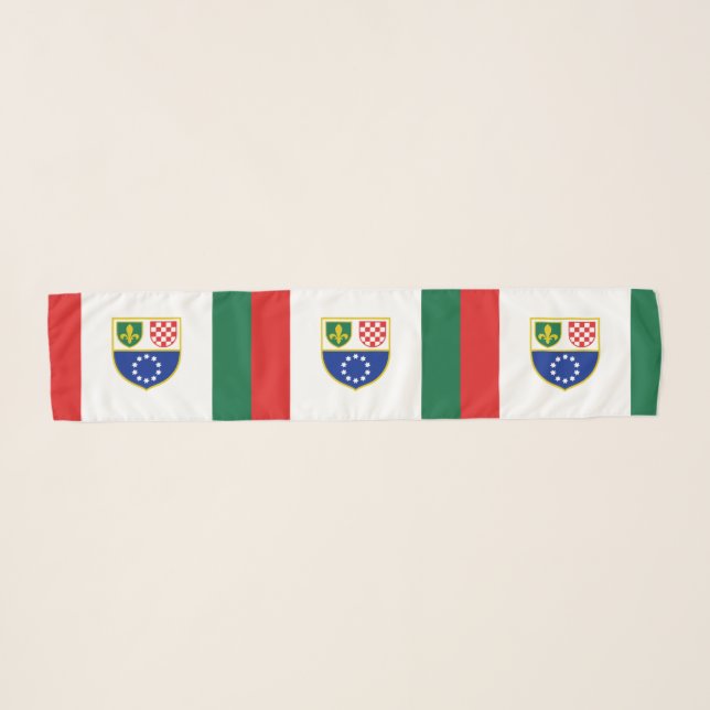 Bosnia Herzegovina Federation Flag Scarf (Front (Horizontal))