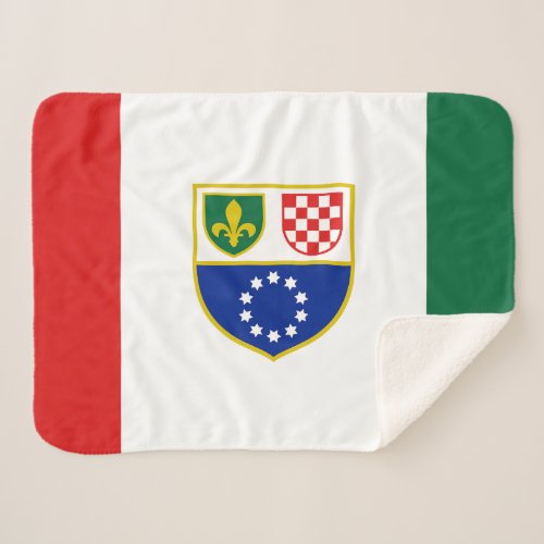 Bosnia Herzegovina Federation Flag Sherpa Blanket
