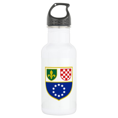 Bosnia Herzegovina Federation Flag Stainless Steel Water Bottle