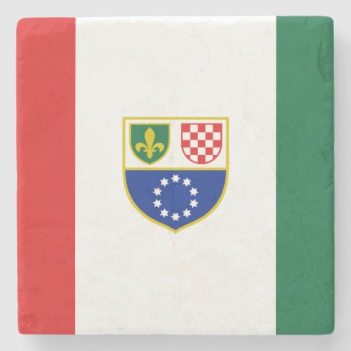 Bosnia Herzegovina Federation Flag Stone Coaster