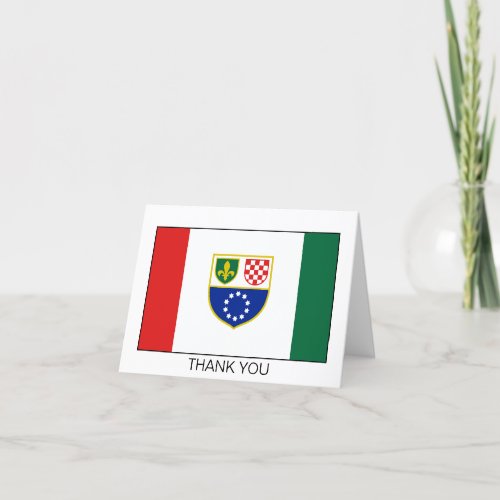 Bosnia Herzegovina Federation Flag Thank You Card