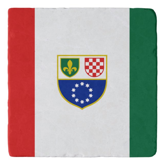 Bosnia Herzegovina Federation Flag Trivet (Front)
