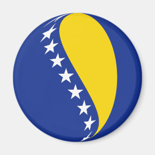 Bosnia Herzegovina Fisheye Flag Magnet