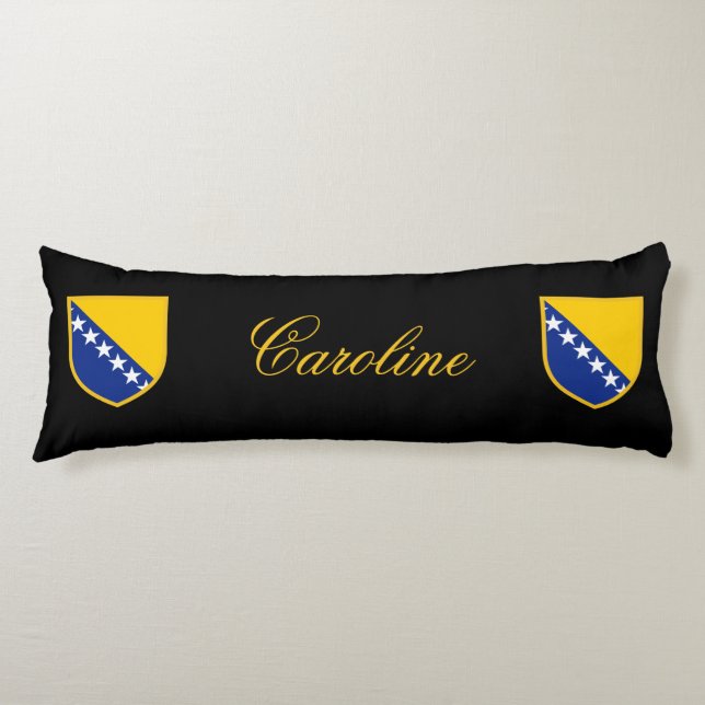 Bosnia Herzegovina Flag Body Pillow (Front)