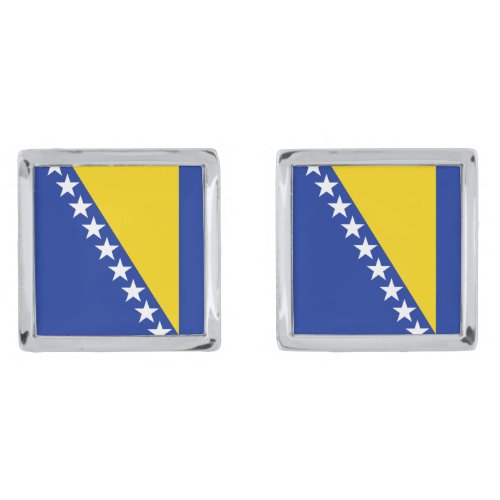 Bosnia Herzegovina Flag Cufflinks