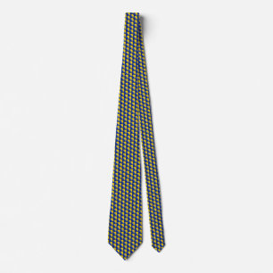 Bosnia Herzegovina Flag Honeycomb Tie