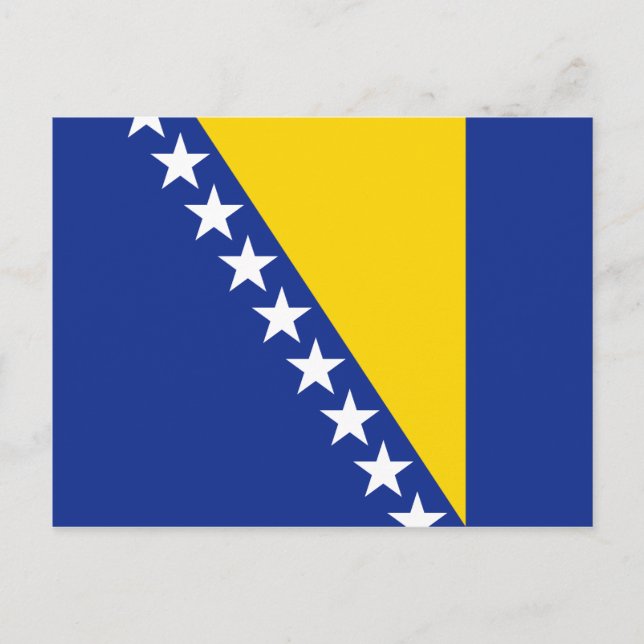 Bosnia Herzegovina Flag Postcard (Front)