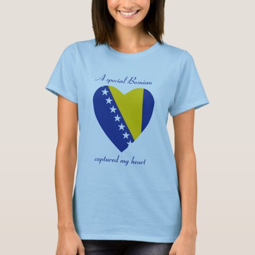 Bosnia Herzegovina Flag Sweetheart T_Shirt