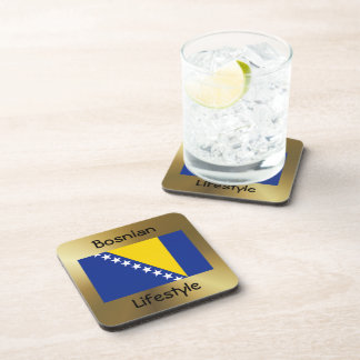 Bosnia Herzegovina Flag+Text Coaster