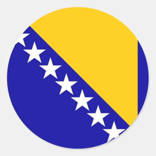 Bosnia Herzegovina High quality Flag Classic Round Sticker