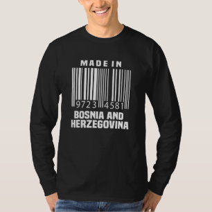 Bosnia Herzegovina Jersey Bar Code  Bosner T-Shirt