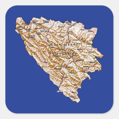 Bosnia Herzegovina Map Sticker
