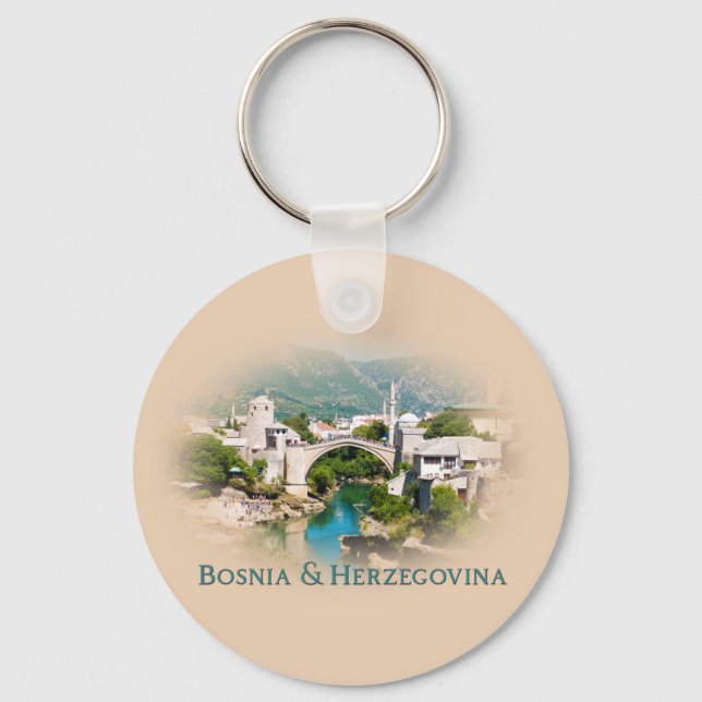 Bosnia & Herzegovina: Mostar Keychain (Front)