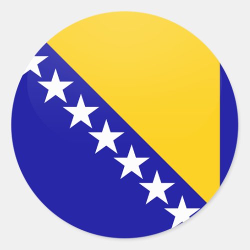 Bosnia Herzegovina quality Flag Circle Classic Round Sticker