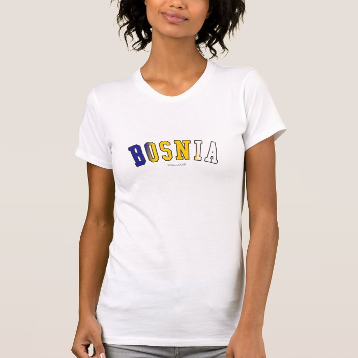 Bosnia in National Flag Colors T Shirt