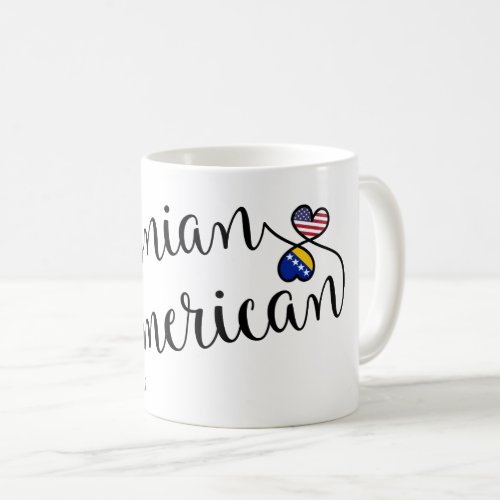 Bosnian American Entwined Hearts Mug