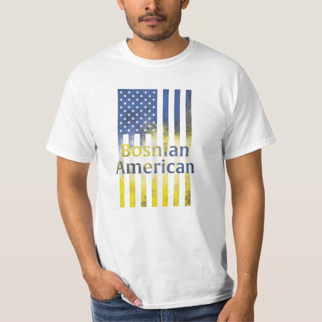 Bosnian American Flag T-Shirt (Front)