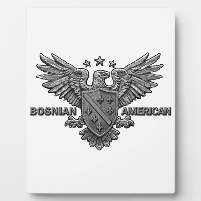 Bosnian American Themed Apparel Plaque (Front)
