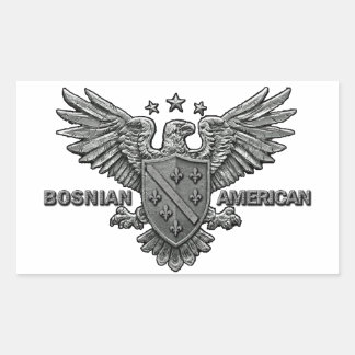 Bosnian American Themed Apparel Rectangular Sticker
