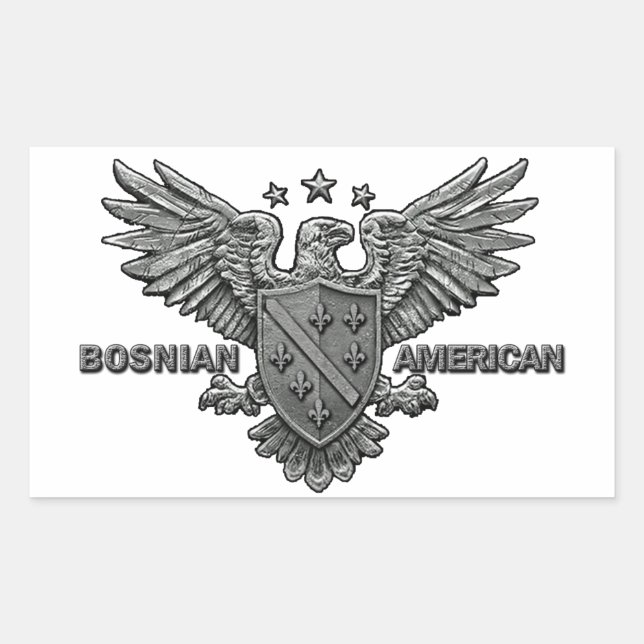 Bosnian American Themed Apparel Rectangular Sticker (Front)