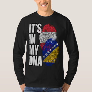 Bosnian And Austrian Mix DNA Flag Heritage T-Shirt