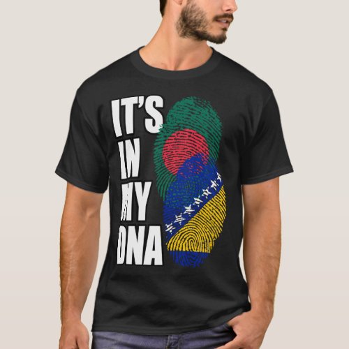Bosnian And Bangladeshi Mix DNA Flag Heritage T_Shirt