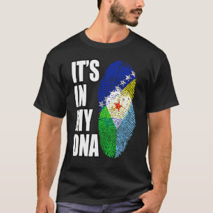 Bosnian And Djiboutian Mix DNA Flag Heritage T-Shirt